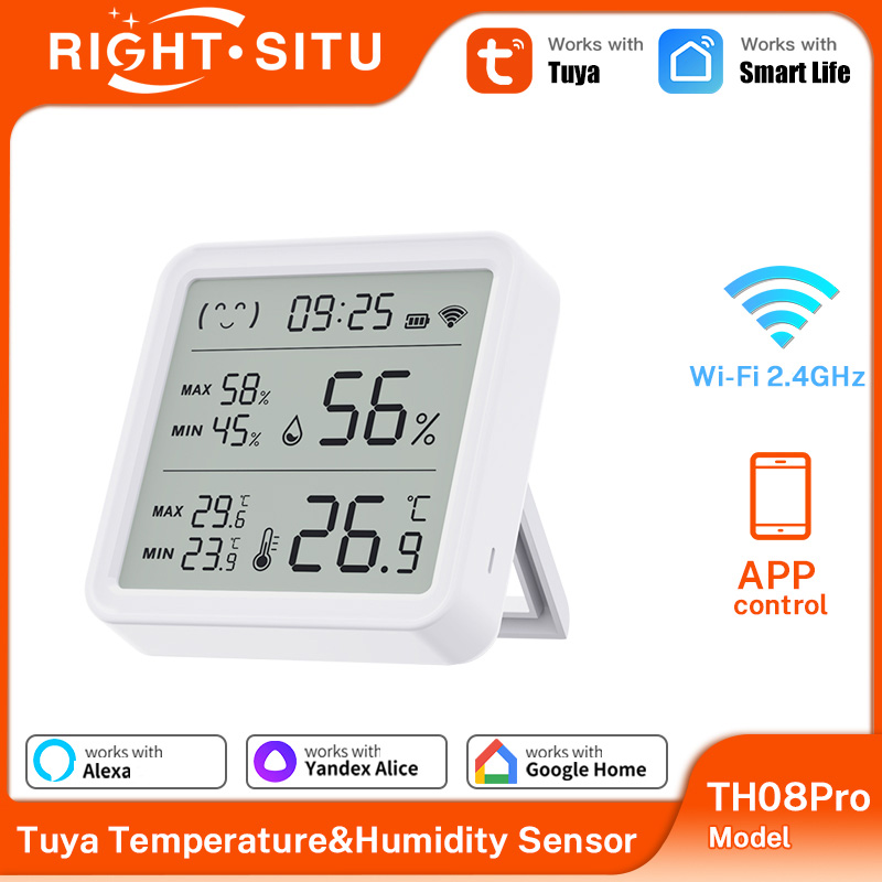 Digital Hygrometer Probe - Tuya WiFi Thermometer hygrometer With Backlight