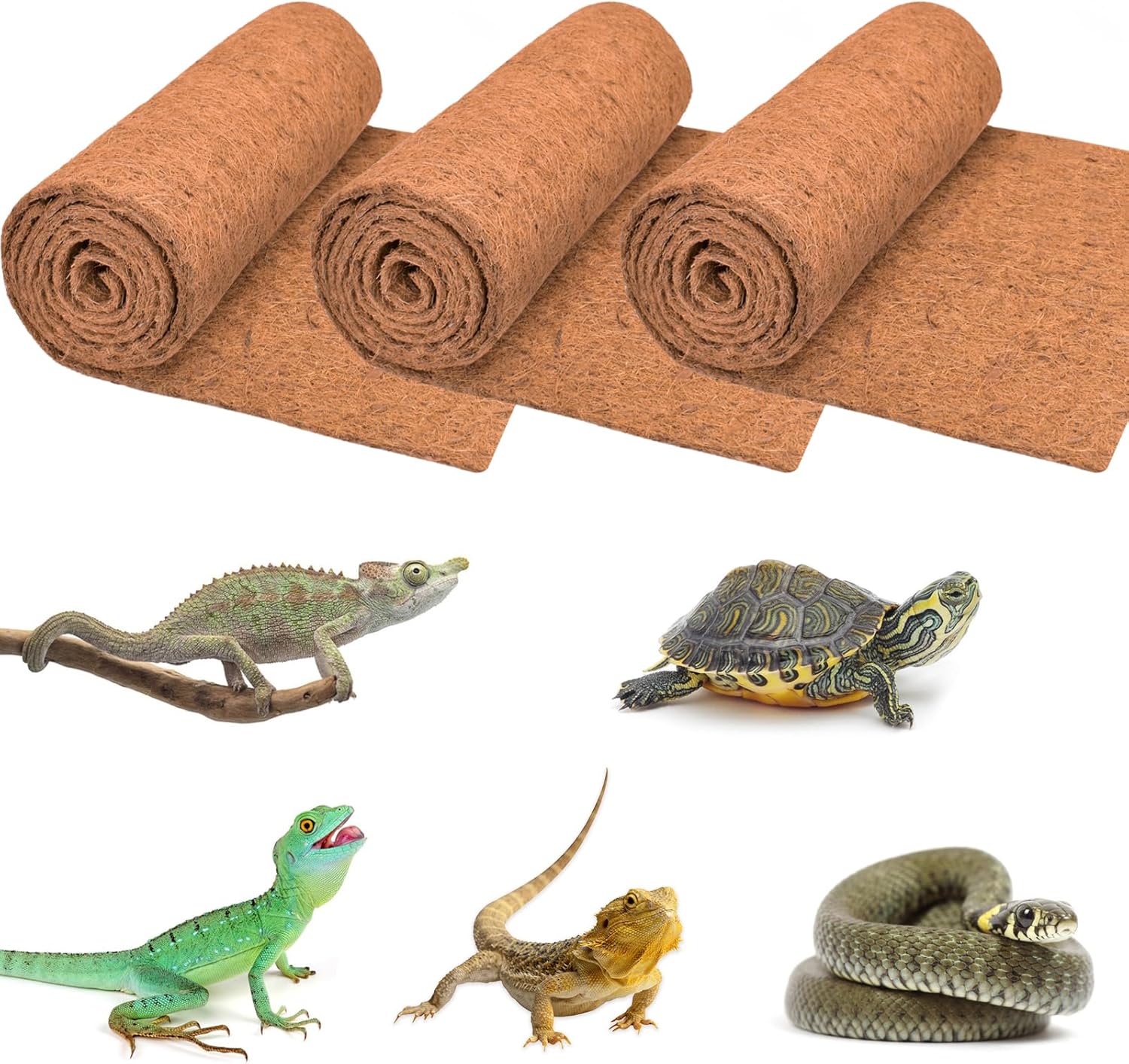 3 Rolls Reptile Carpet, 24x48i - Substrate Coconut Fiber recension och pris
