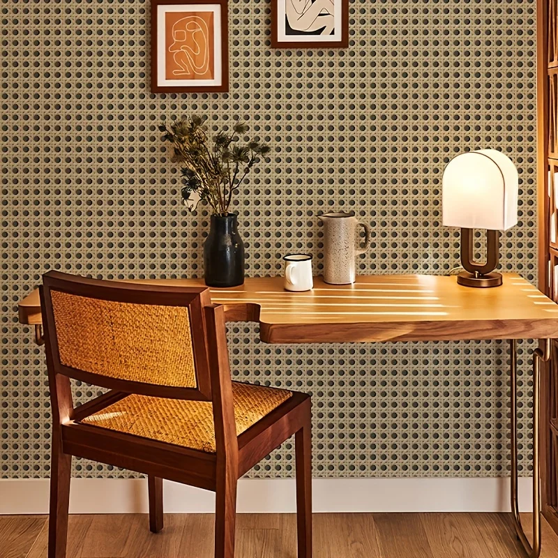 45cm Retro Rattan Pattern Self - Pvc Panel Background recension och pris