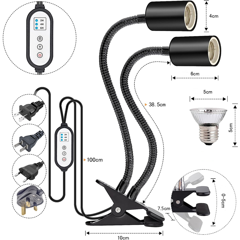 Reptile Heat Lamp Rotating Dou - Ceramic Heat Emitter recension och pris