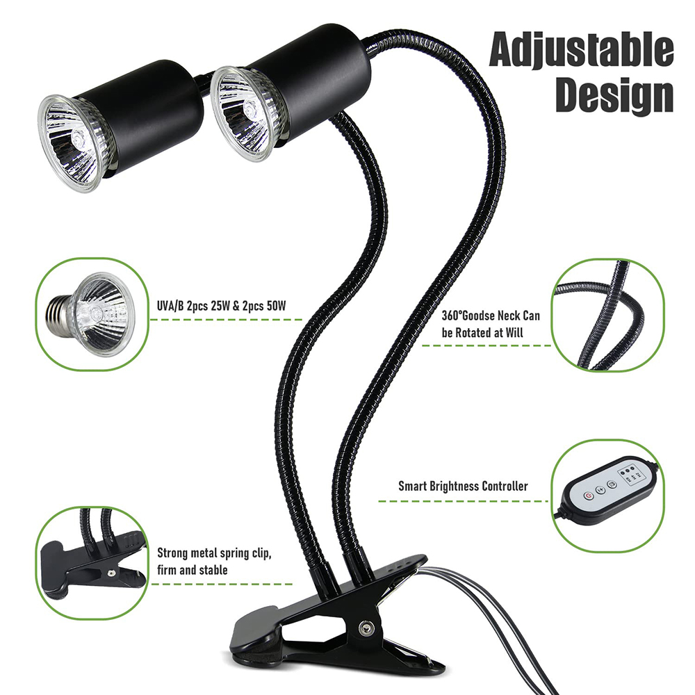 Reptile Heat Lamp Rotating Dou - Ceramic Heat Emitter recension och pris