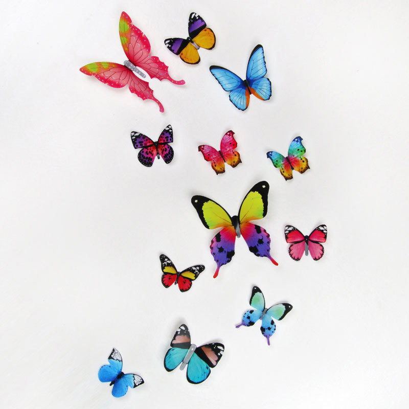 12Pcs 3D Butterfly Wall Sticke - Pvc Panel Background recension och pris