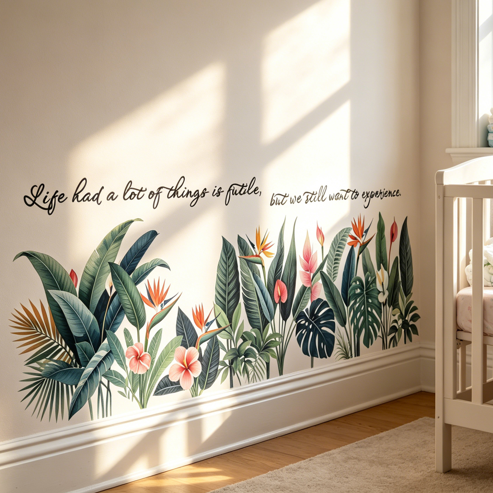 Tropical background wall stick - Pvc Panel Background recension och pris