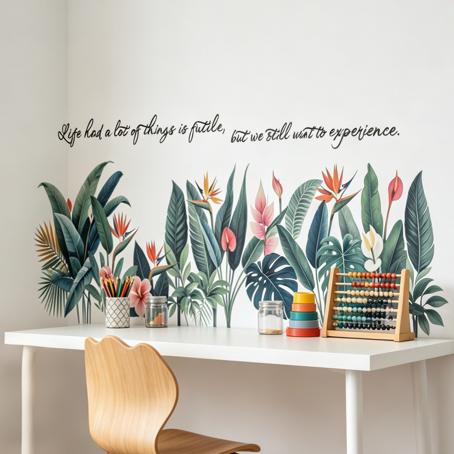 Tropical background wall stick - Pvc Panel Background recension och pris