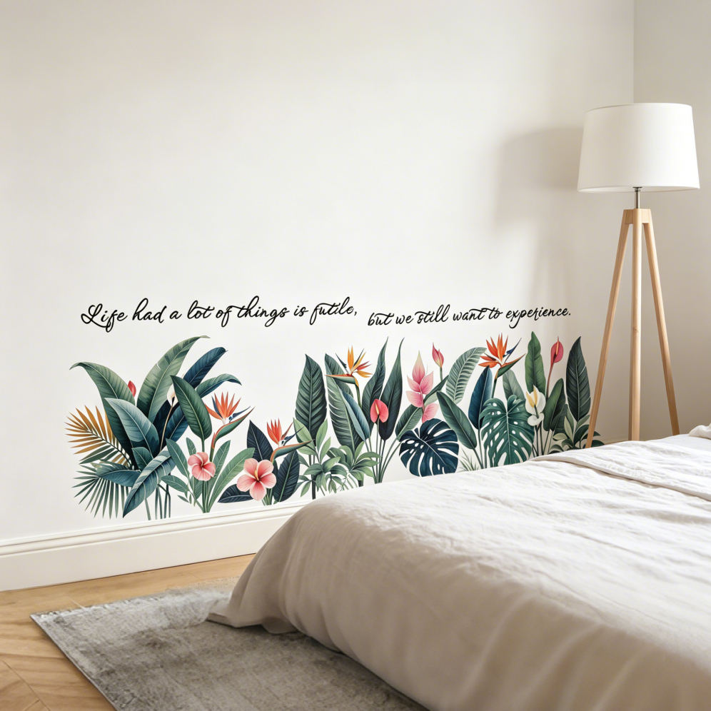 Tropical background wall stick - Pvc Panel Background recension och pris