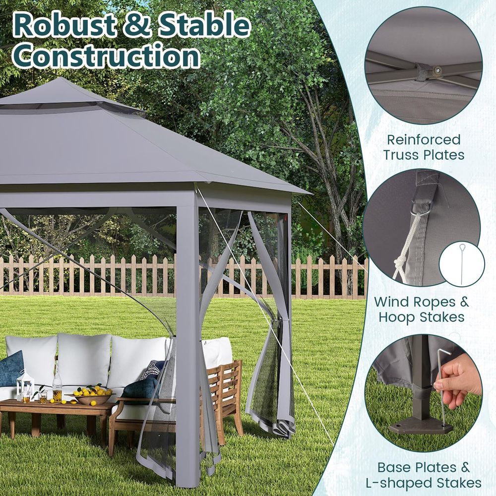 ft 11 ft Pop up Gazebo, Portab - Screen Top Mesh recension och pris
