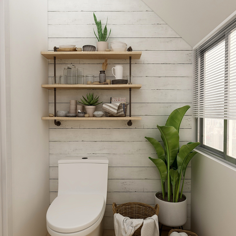 Retro Style White Wood Grain M - Pvc Panel Background recension och pris