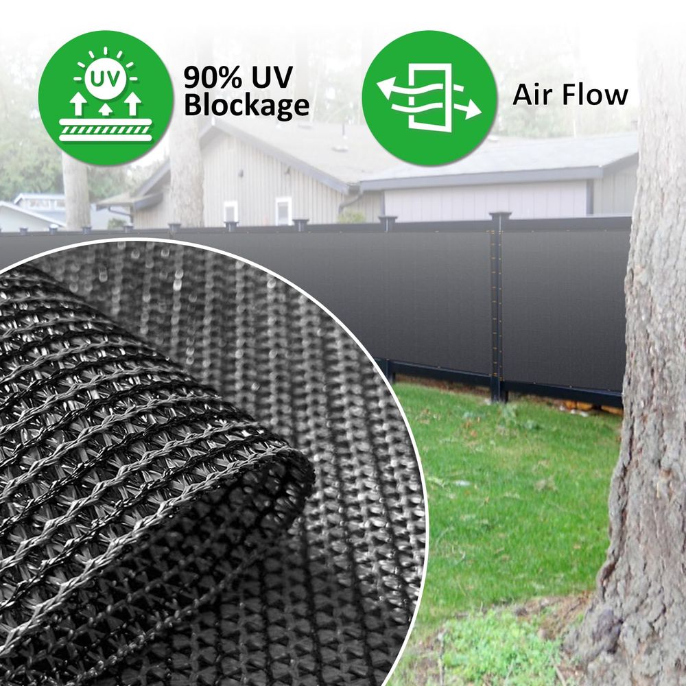 x 100ft Black Privacy Screen F - Screen Top Mesh recension och pris